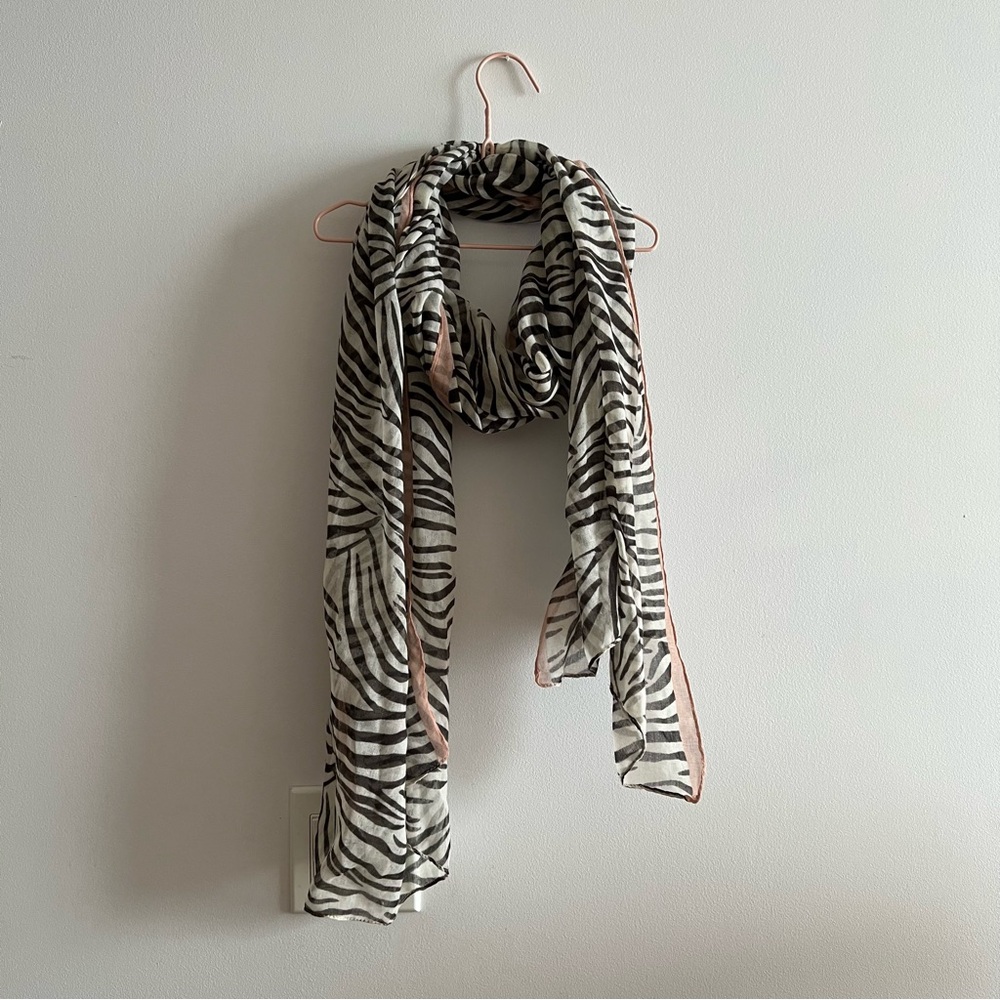Zebra pattern scarf